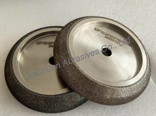 Steel Base Cylindrical CBN Sharpening Wheels For Bandsaw Blade Sharpening Wheel Amber Color