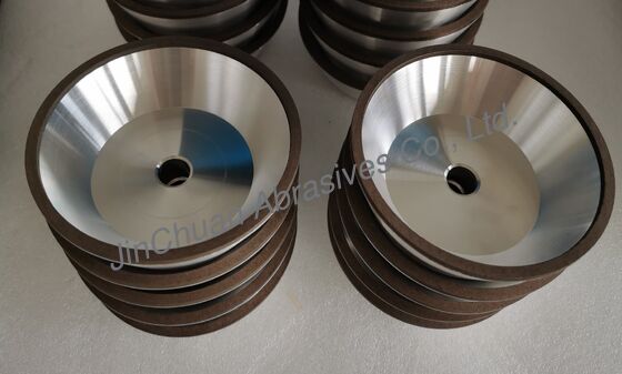 Resin Diamond Grinding Wheel 11A2 Flaring Cup Shape 125mm Outer Diameter for Carbide Tool Grinding