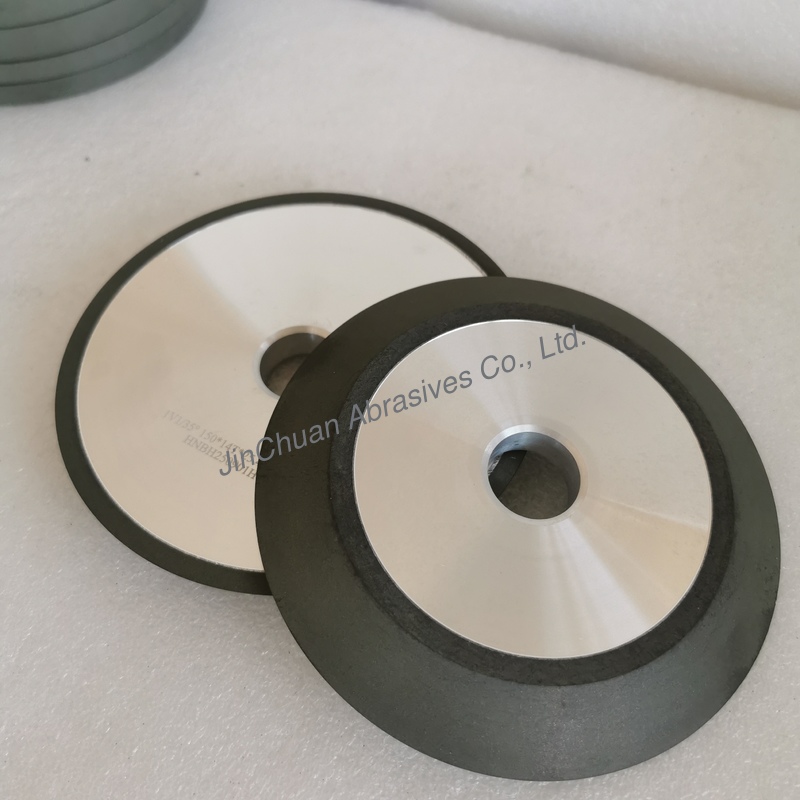 1V1/35° 150*14T*25.4*5mm D400 C100 Resin Bond Diamond Grinding Wheel For Grinding Carbon Brush