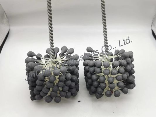 100*80*200mm Zylinder-Ball-flexible abziehende Bürste für die säubernden und beendenden Bohrungen