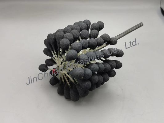 100*80*200mm Zylinder-Ball-flexible abziehende Bürste für die säubernden und beendenden Bohrungen