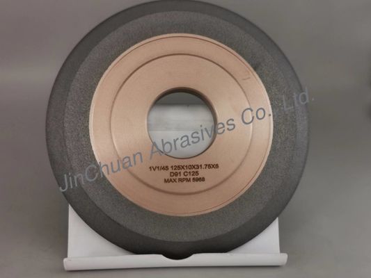 Hybrides Harz Bond-Diamond Grinding Wheelss 1v1 für Cnc, der 125*10*31.75*6 Millimeter mahlt