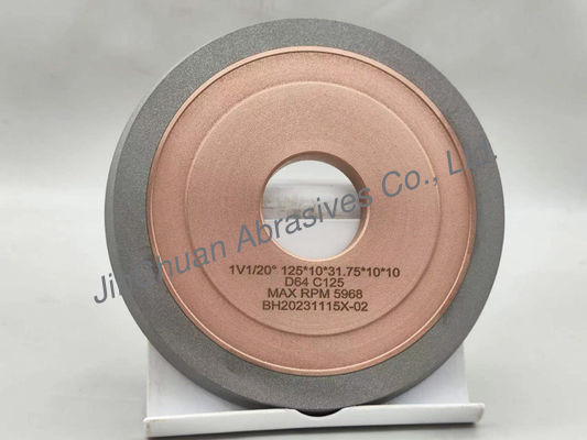 125 mm 1V1 20 Grad Hybrid-Bond-Diamant-Schleifräder zum Fluten und Gashen