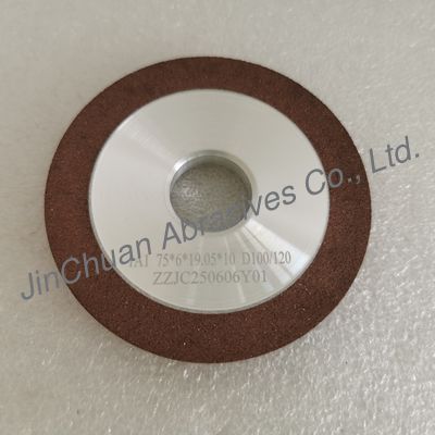 1A1 75*6*32*19.05*10mm Kunstharzgebundene Diamant-Schleifscheibe D100/120