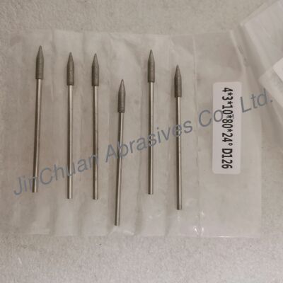 4*3*10*80mm 17°-120° D126 Elektroplattierte Schleifstücke für Zementkarbid