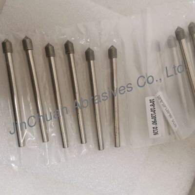 Kundenspezifische 10*8*10*120mm 30°-120° D126 galvanisierte Schleifstifte für Hartmetall