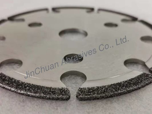 5" galvanisierte Schleifscheiben CBN mit Wirbelsturm-Schleifscheibe Schlitze Dinasaw ABN/CBN