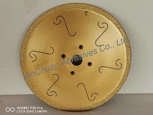 Goldenes Farb-300mm gesintertes Diamond Wheels With Noise Reductions-Loch